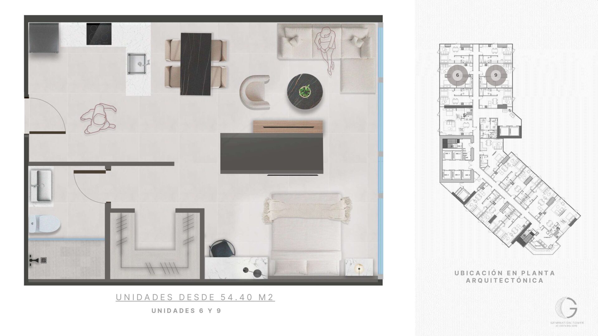 Aptos 54.40 m2 - Generation Tower