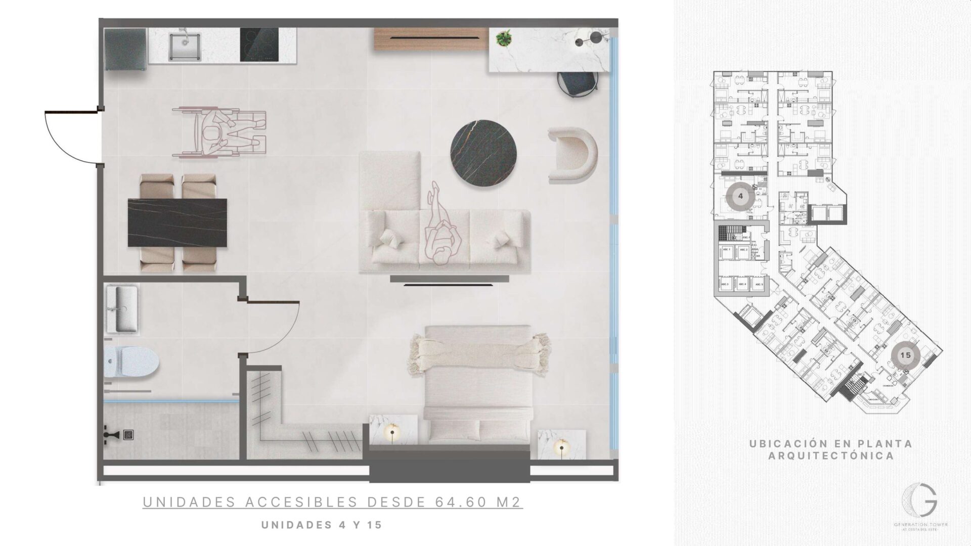 Aptos 64.60 m2 - Generation Tower